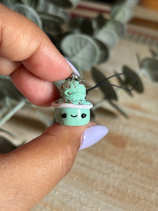 Mint choco icecream cup