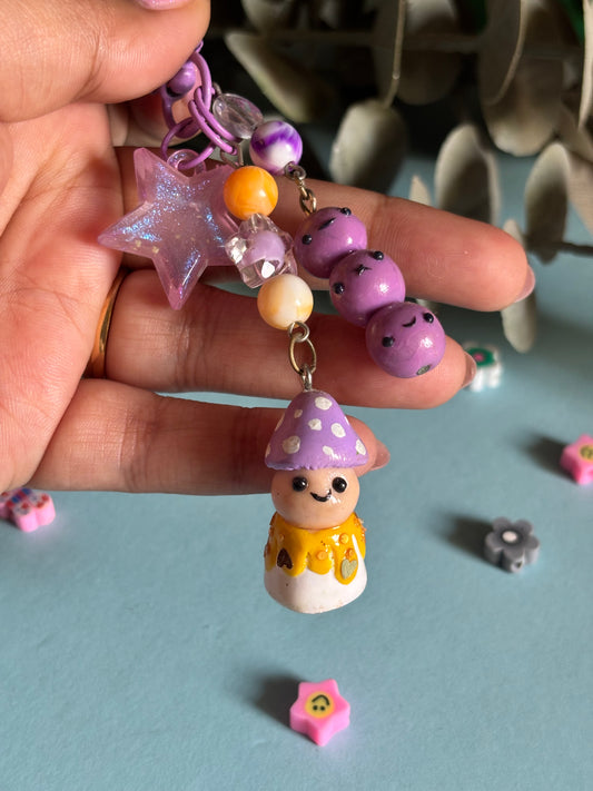Mushroom & Grapes Charm