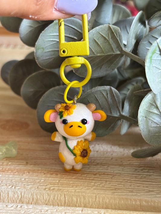 Sunflower Cow Charm