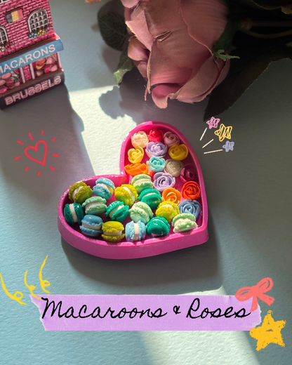 Macaroons & roses magnet