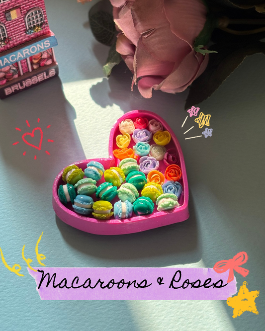 Macaroons & roses magnet