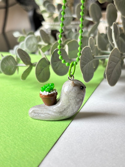 Succulent Snail charm (Preorder)