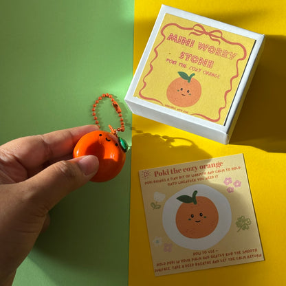 Orange mini worry stone