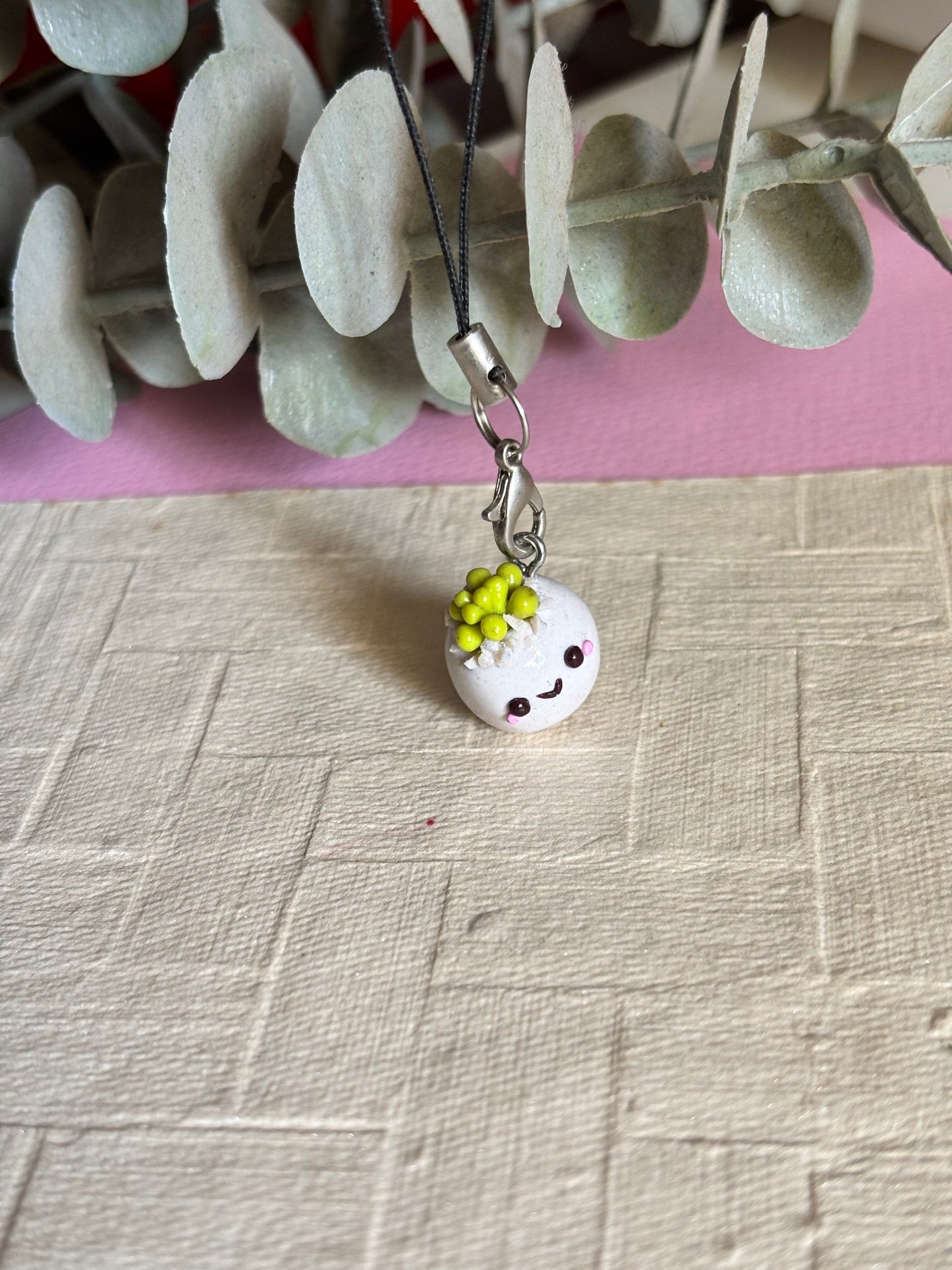 Mini succulent phone charm