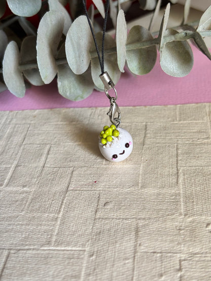 Mini succulent phone charm