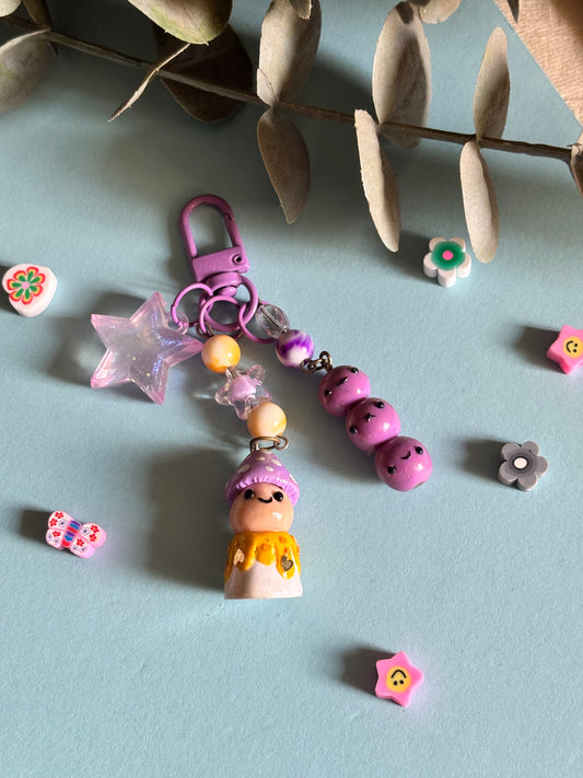 Mushroom & Grapes Charm