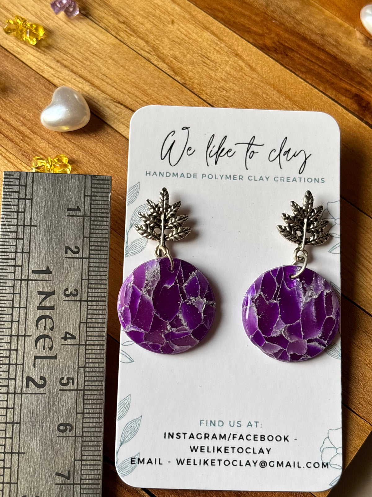 Amethyst Leaf Marble Drops