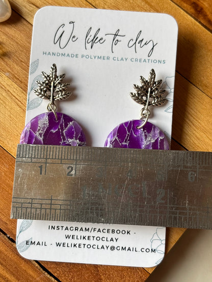 Amethyst Leaf Marble Drops