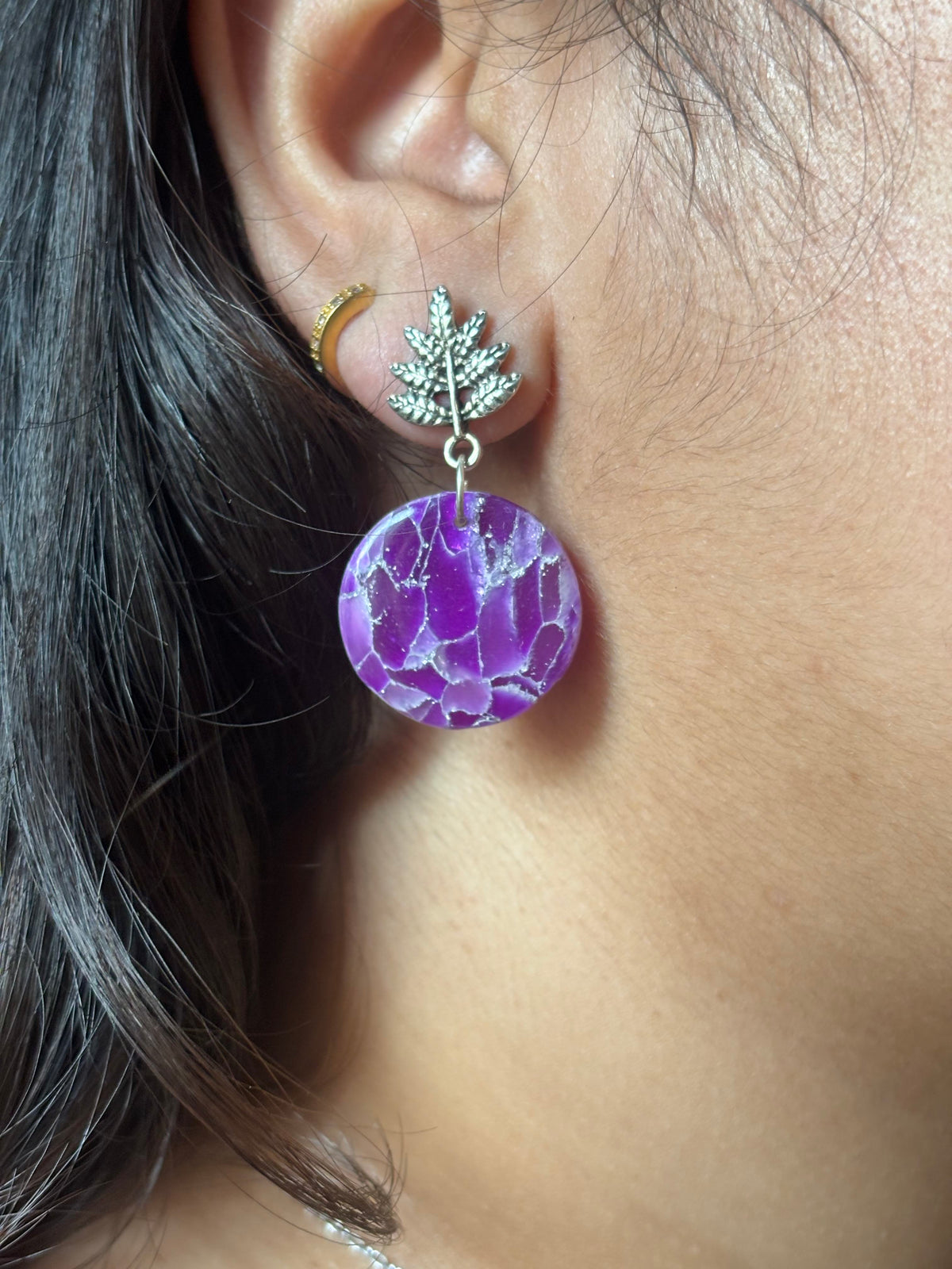Amethyst Leaf Marble Drops
