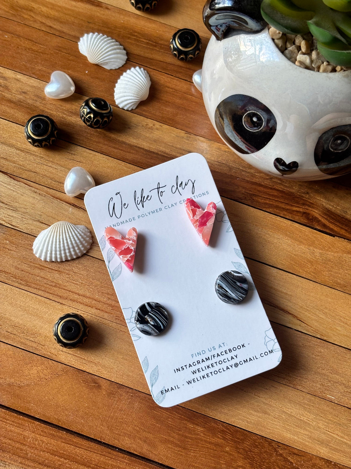 Stud Pack - Heart & Marble